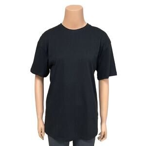 Athleta True Cotton Tee Sz XS New $49 Black Relaxed Fit Short Sleeved T-Shirt